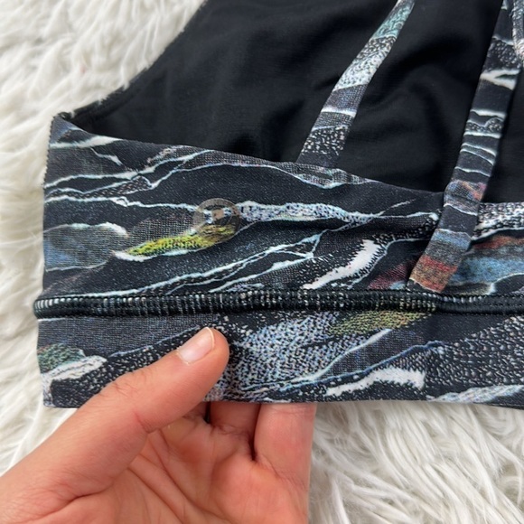 Lululemon Energy Bra (Nulux) Mini Sweatr Multi Black - Picture 4 of 4